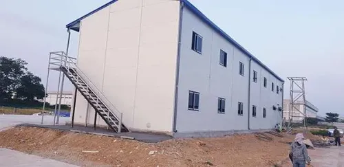 Nhà lắp ghép 2 tầng khung thép | Sàn ván ép & tấm bê tông nhẹ